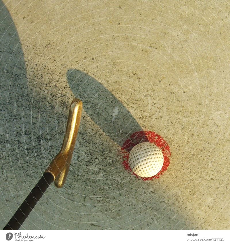 golfomet Golf ball Graphic Red White Brown Golf club Mini golf Cute Summer Tee off Comet Ball Sphere Round Square Dirty Old Family outing Lose Success Loser