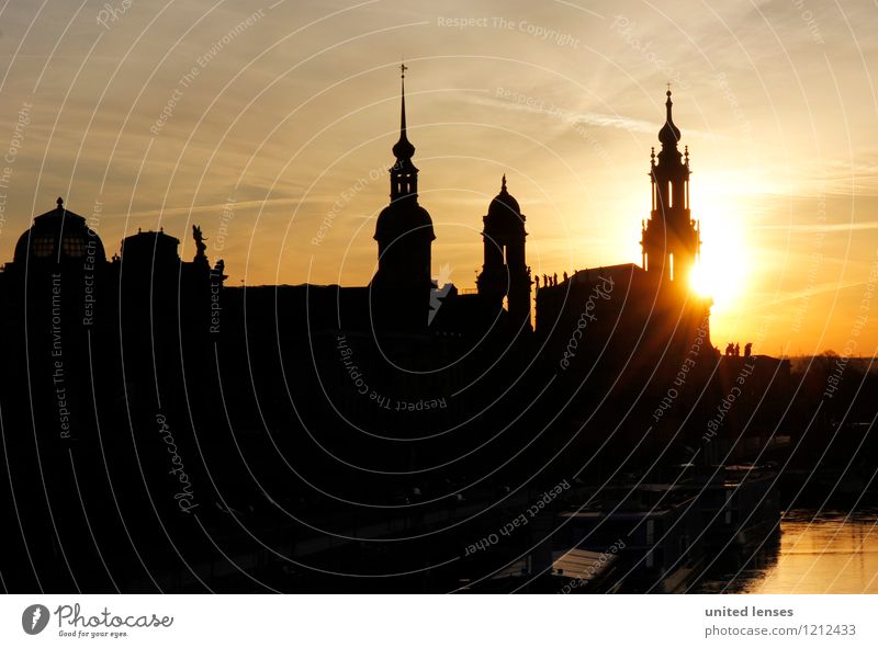 CG# Dresden Old Town Evening Sun Architecture Esthetic Contentment Culture Art Vacation & Travel Tradition Colour photo Subdued colour Exterior shot