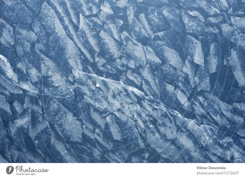 Blue ice on the lake in winter Winter Nature Lake Natural White Frozen Consistency baikal background Surface cold structure Frost glacial crystal Transparent