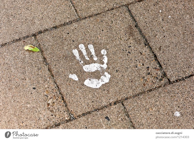 One-handed Traffic infrastructure Street Hand handprint Simple Brash Happiness Funny Gray White Watchfulness Caution Bizarre Loneliness Colour Mysterious