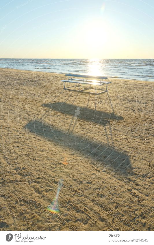 On the beach of Jurmala Vacation & Travel Elements Cloudless sky Sun Sunlight Summer Beautiful weather Coast Beach Baltic Sea Ocean Riga Latvia Baltic region