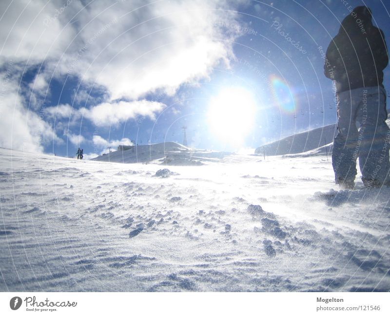 snow pixels Winter Vacation & Travel Snow Sun Mountain Sky Back-light Sunbeam Ski run Winter sports Stand Wind Cold Clouds Exterior shot Colour photo