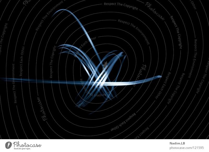 Abstract Light Visual spectacle Long exposure Night White Art Arts and crafts  abstract Blue