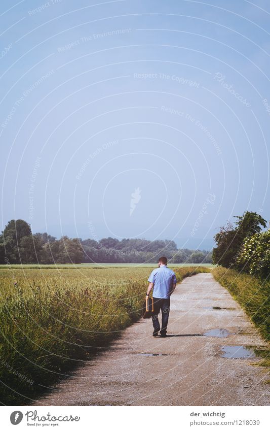 leaving home 2 Relaxation Calm Vacation & Travel Summer Sun Masculine Man Adults Body 1 Human being 30 - 45 years Nature Landscape Sky Beautiful weather Tree