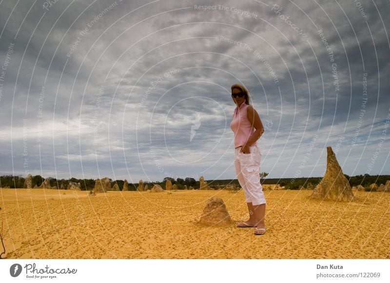 Pinnacles Desert Australia Hot Physics Perspire Clouds Nambung National Park Lime Hard Bushes Vacation & Travel Well-being Happiness To enjoy Dream Gorgeous