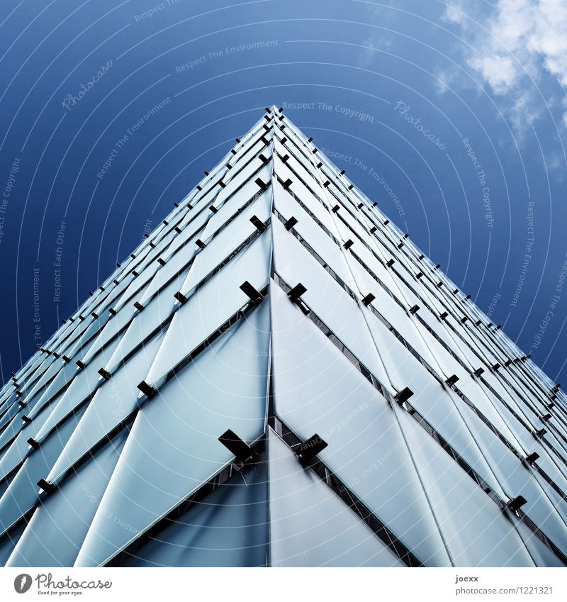 sheds Sky Clouds Facade Sharp-edged Beautiful Blue Black White Town Colour photo Subdued colour Exterior shot Detail Deserted Day Deep depth of field