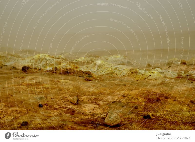 Iceland Environment Nature Landscape Elements Earth Volcano Exceptional Hot Natural Wild Yellow Moody Uniqueness Apocalyptic sentiment Sulphur Volcanic Fog