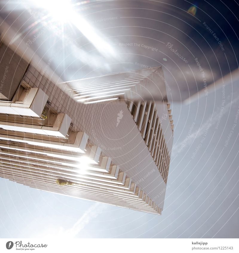 aida Town House (Residential Structure) High-rise Facade Blue Future Spacecraft Sky Sunbeam Colour photo Exterior shot Experimental Light Shadow Contrast Blur