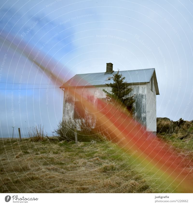 Iceland Environment Nature House (Residential Structure) Hut Dance Exceptional Cold Natural Crazy Green Red Moody Movement Loneliness Past Transience Elf