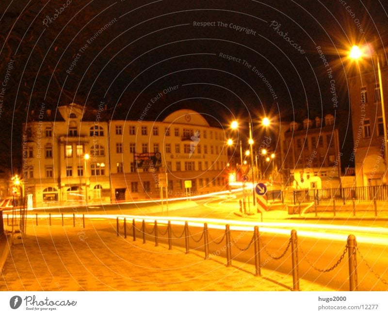 roundabout Traffic circle Light Long exposure Street