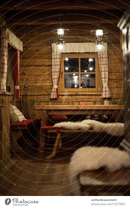 Alpine hut from the inside Lifestyle Style Vacation & Travel Tourism Summer vacation Winter Winter vacation Mountain Hiking House (Residential Structure)