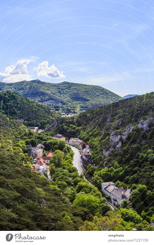 Beyond the mountains... Vacation & Travel Tourism City trip House (Residential Structure) Nature Landscape Sky Clouds Beautiful weather Tree Forest Hill Rock