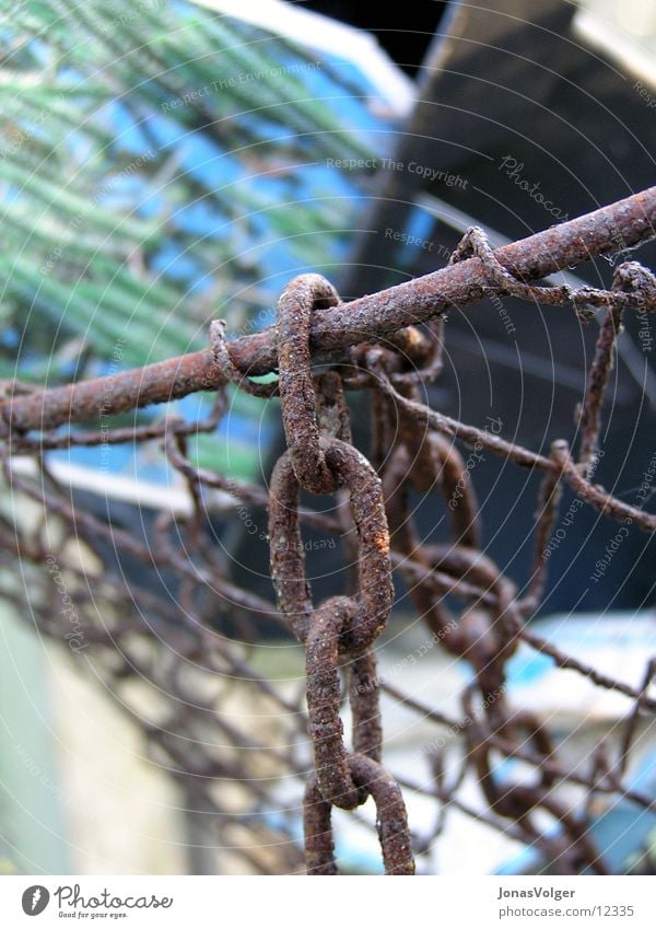 Untitled Green Hang Basket Chain link Gloomy Broken Things Old red Rust