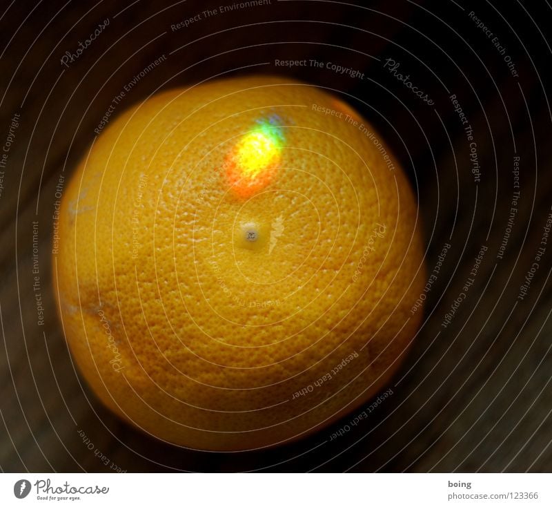 glutinous orange Citrus fruits Sweet Grapefruit Vitamin Rainbow Refraction Prism Prismatic colour Radiation Halo RGB Green Yellow Red Multicoloured