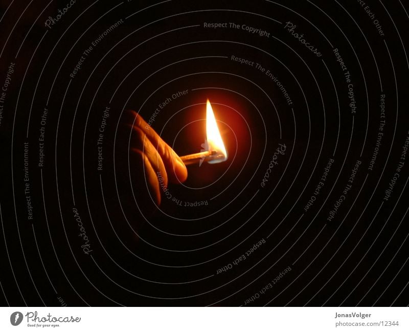 Matchstick in the dark Hand Dark Burn Light Living or residing Blaze