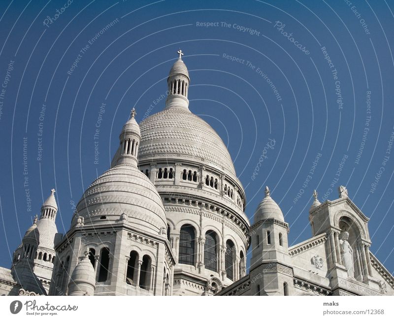 sacre coeur Paris White Sacré-Coeur House of worship Montmartre Sky Religion and faith