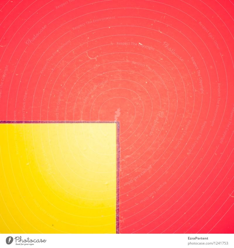 q in Q Style Design Line Stripe Yellow Red Colour Illuminate Structures and shapes Square Scratch mark Illustration Graph Graphic Colour photo Exterior shot