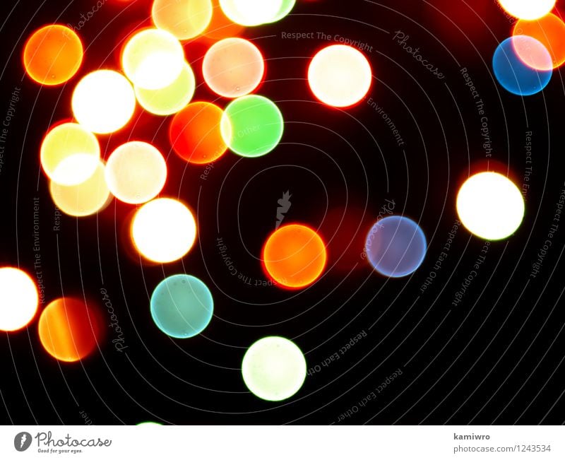 Blurred abstract lights flashing on a black background. Design Beautiful Decoration Feasts & Celebrations Eyes Art Glittering Exceptional Bright Colour shiny