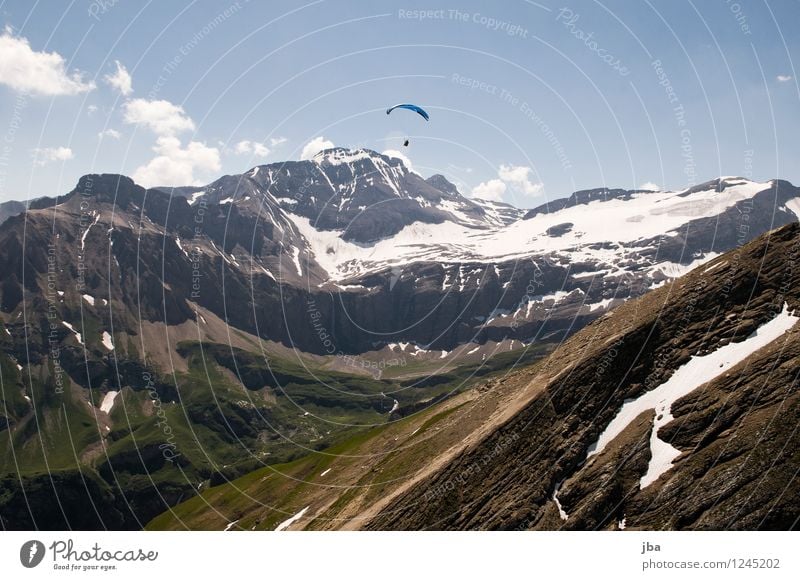 in front of the wild horn Lifestyle Well-being Contentment Relaxation Calm Leisure and hobbies Trip Freedom Summer Mountain Sports Paraglider Paragliding