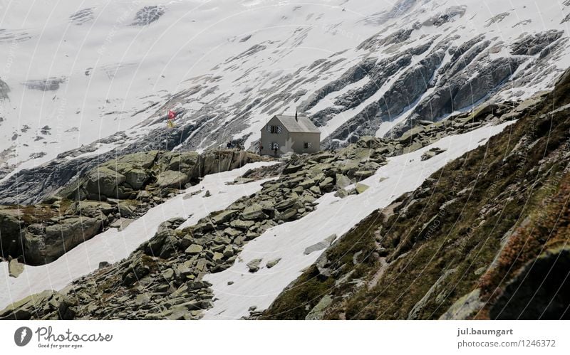 Dammahütte (2439 m above sea level) Environment Nature Landscape Summer Beautiful weather Rock Alps Mountain Architecture Adventure Colour photo Exterior shot