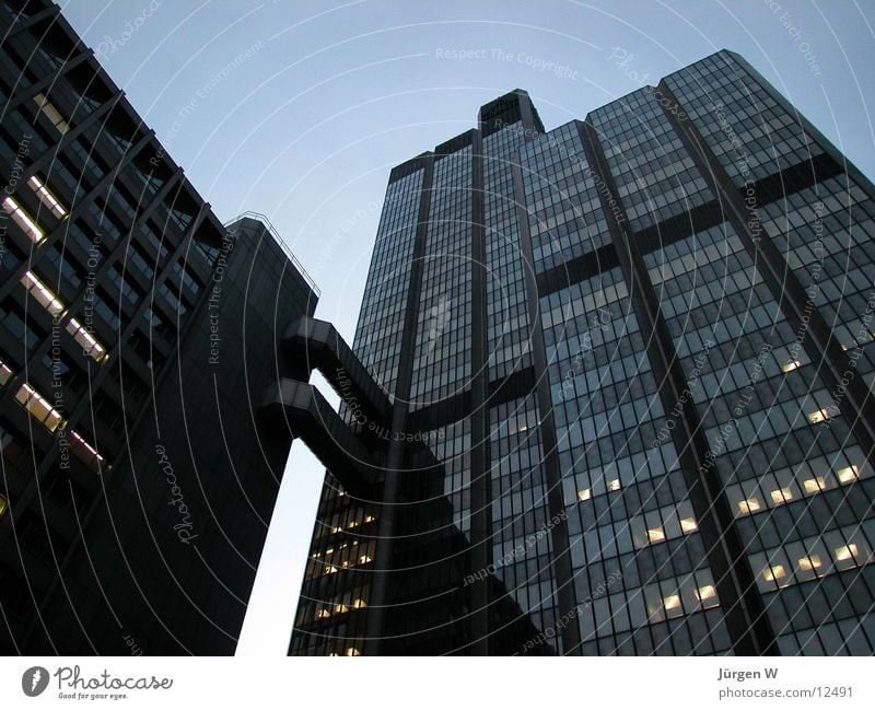 pension at night Night High-rise Architecture Iva Retirement Duesseldorf Sky building high