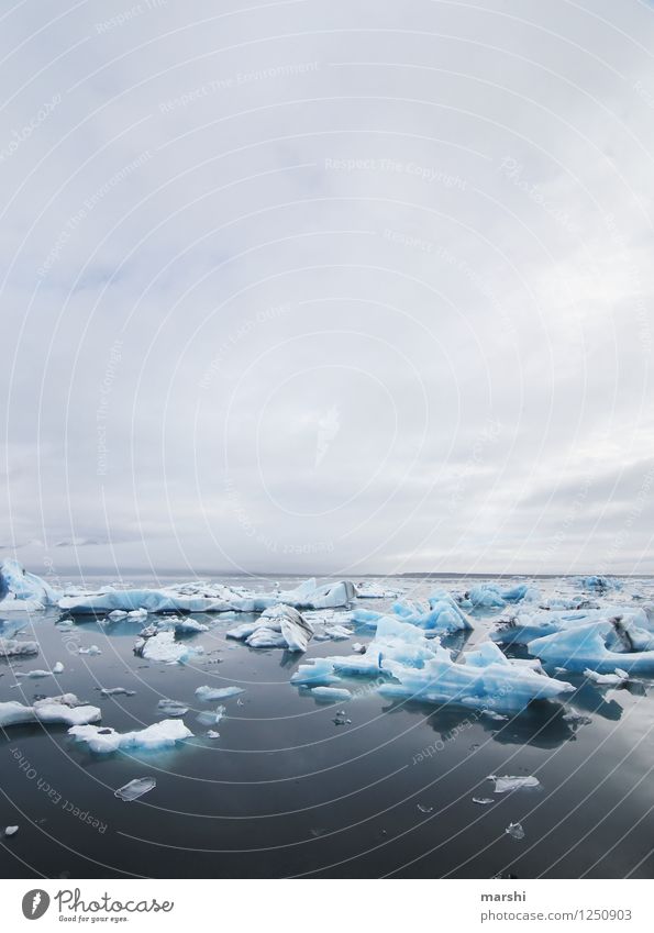 cooling down Nature Landscape Water Clouds Winter Climate Climate change Fog Ice Frost Lake Emotions Moody Iceland Travel photography Glacier Glacier ice