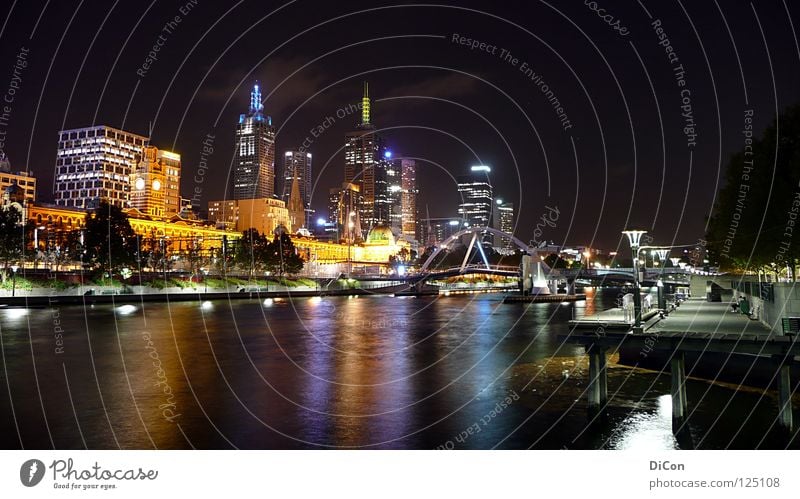 Yarra River Melbourne Yarra river Night Light Town High-rise Dark Society Tourism Impressive Australia Reflection Downtown Night shot Wanderlust Night life