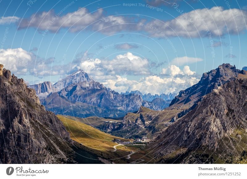 Dolomites Summer Mountain Hiking Landscape Clouds Beautiful weather Alps Discover Vacation & Travel Wanderlust Trentino-Alto Adige Italy South Tyrol mountains