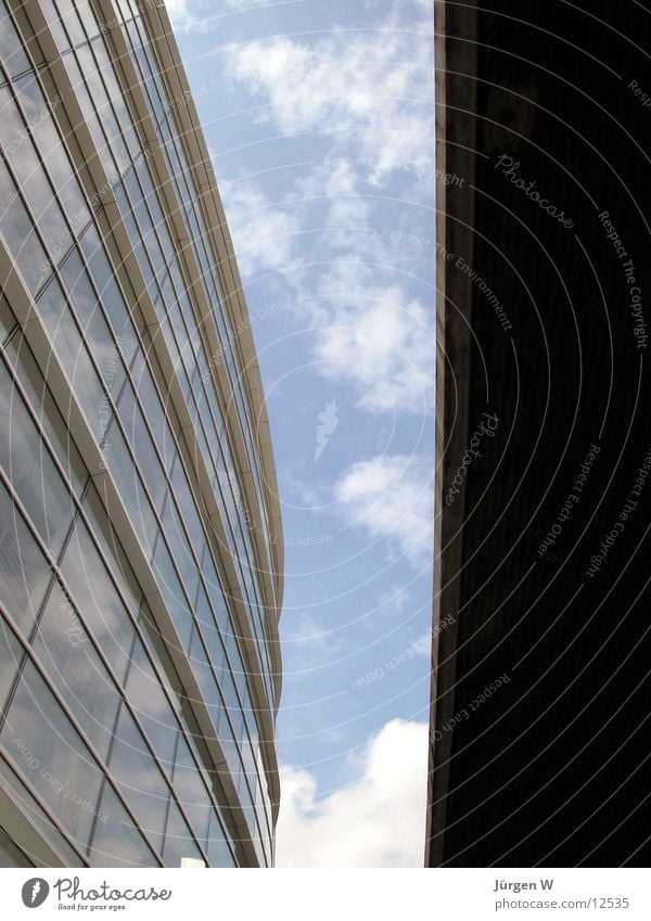 Intermediate space 2 Spacing Clouds Graf Adolf Platz Sky Window Architecture Duesseldorf Blue