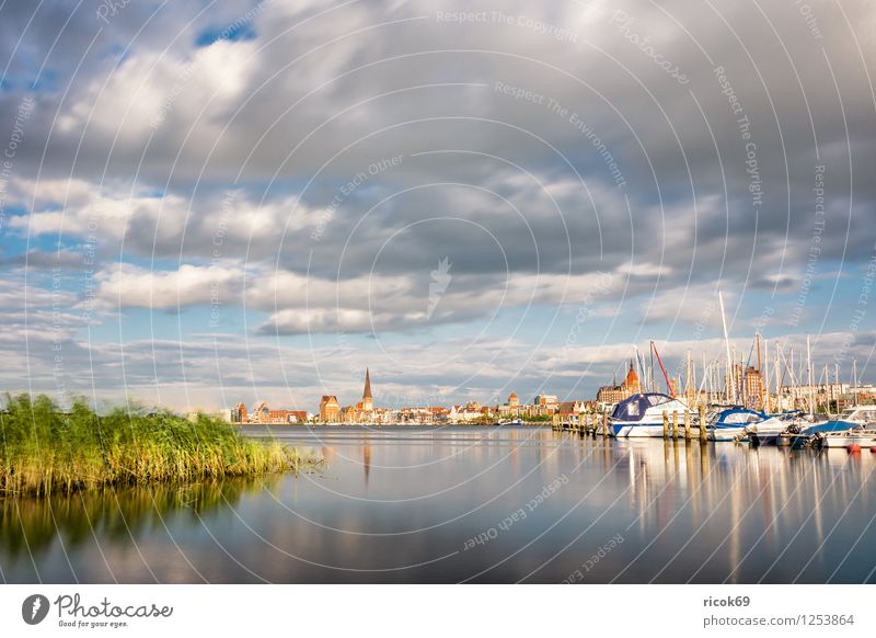 View over the Warnow to Rostock Vacation & Travel House (Residential Structure) Nature Landscape Water River Town Building Architecture Tourist Attraction