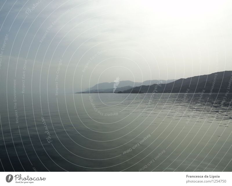 Silent Coast I Landscape Water Sky Horizon Mountain Sinai peninsula coast Bay Ocean Desert Illuminate Simple Far-off places Infinity Blue Calm Dream Adventure