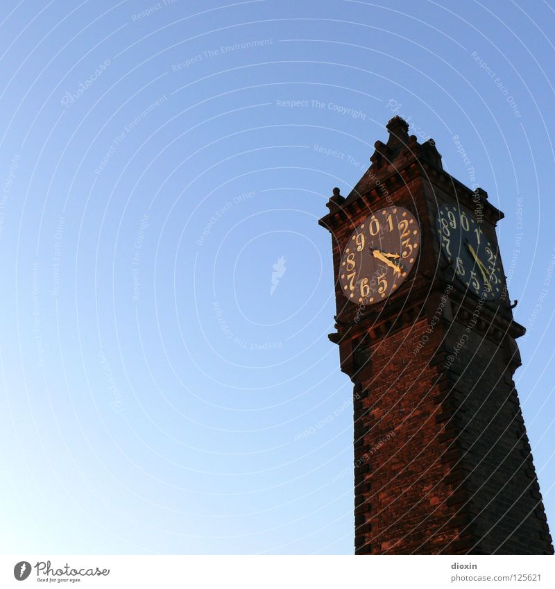 What´s The Time? Clock Flood Low water Water level Monument Cultural monument Ludwigshafen Digits and numbers Sandstone Clock face Landmark level clock Old