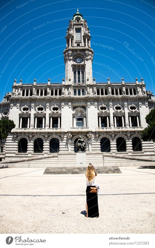 Porto VIII - Câmara Municipal do Porto Vacation & Travel Tourism Trip Sightseeing City trip Summer Summer vacation Human being Feminine Young woman