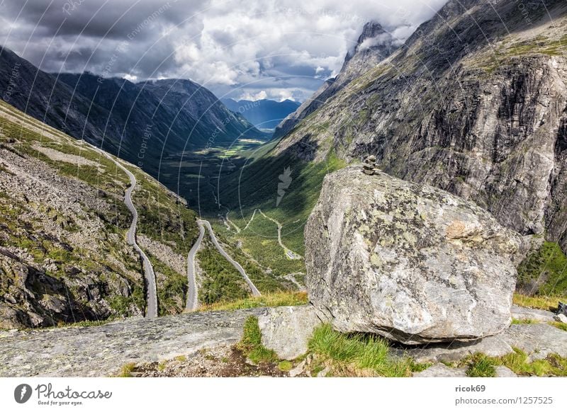 trollstigen Relaxation Vacation & Travel Mountain Nature Landscape Clouds Idyll Norway Møre og Romsdal destination Sky voyage Scandinavia Trollstigen