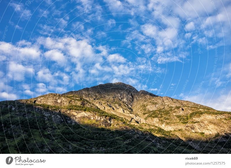 mountain Relaxation Vacation & Travel Sun Mountain Nature Landscape Clouds Idyll Norway Møre og Romsdal destination Sky voyage Scandinavia Colour photo