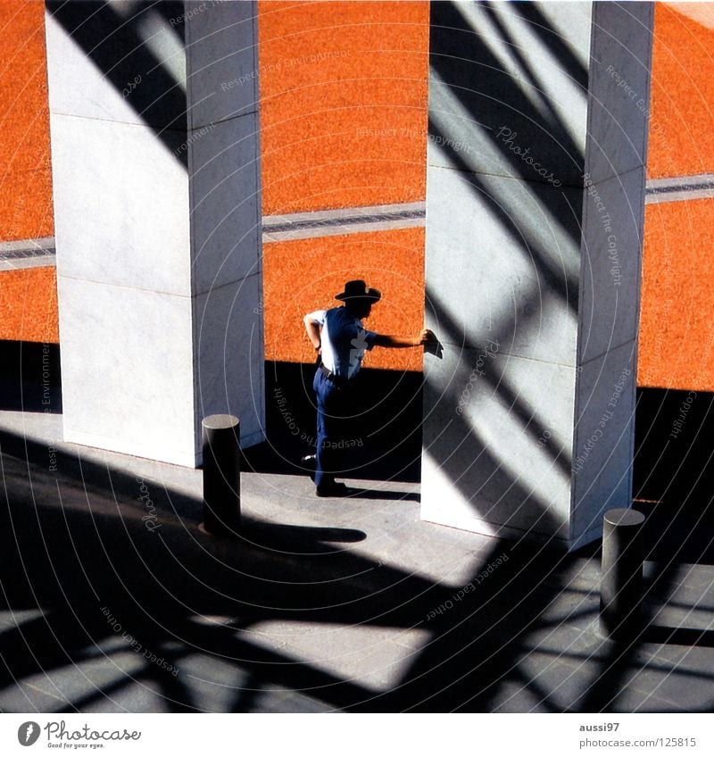 Lone ranger Monitoring Guard Ranger Discover Geometry Shadow play Man Public service Wait Observe park guards Testing & Control