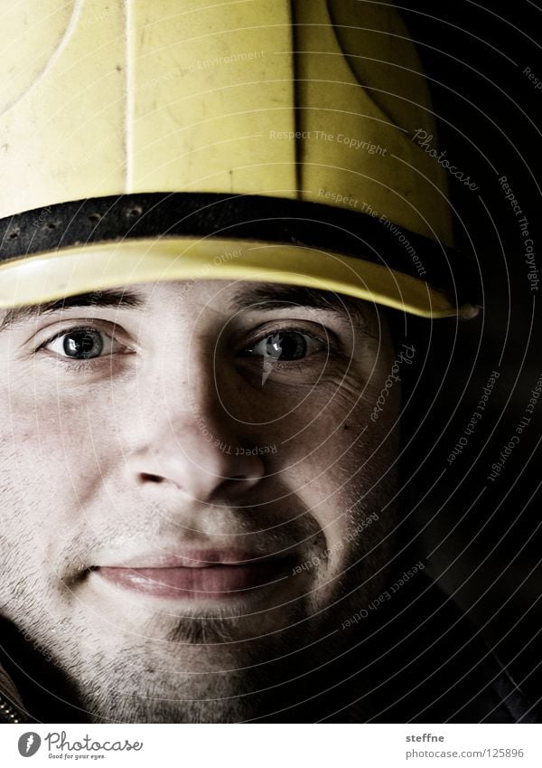 Safety First! Construction worker Builder Craft (trade) Craftsperson Construction site Helmet Accident Headwear Portrait photograph Man Masculine Hard Strong