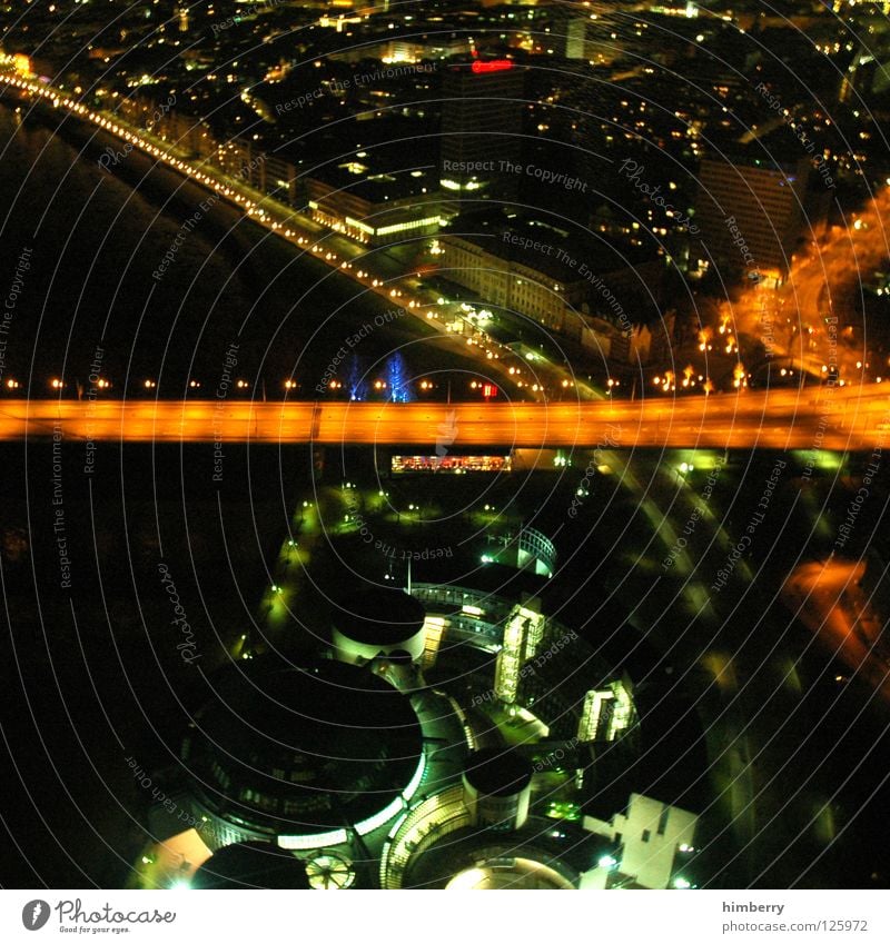 panama bayline Town Lifestyle Night life Transmit Transmitting station Long exposure Exposure City life High-rise Bridge Modern Duesseldorf Evening Street Blue