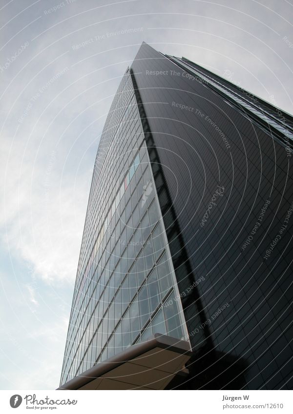 The highest house 1 High-rise Clouds Sky Window Architecture Duesseldorf Tall building