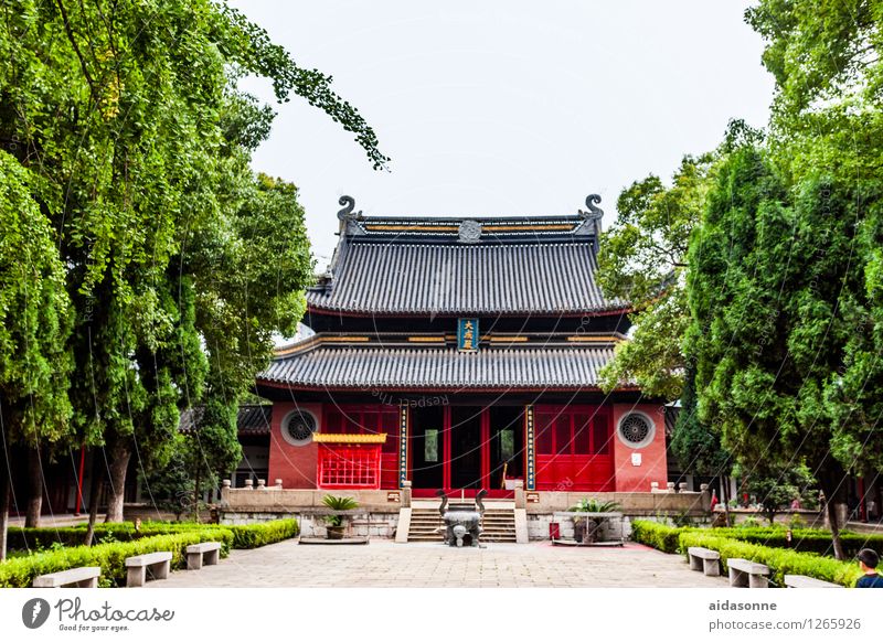 Temple in Jiangyin Town Deserted Building Tourist Attraction Contentment Joie de vivre (Vitality) Attentive Caution Serene Calm Buddhism China Jiangsu Red