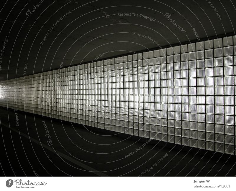 light wall Wall (building) Tunnel Light Glass block Way out Things Structures and shapes Bright glass components exit brightly structure Wall (barrier)