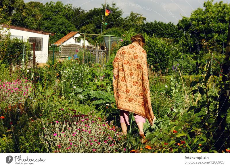 Allotment Queen Garden plot Woman Vegetable garden Small Town Garden allotments Relaxation Idyll Nature Nostalgia amble Dreamily German German Flag Germany