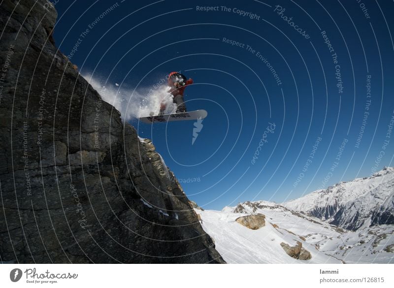 Will goes over the Rock Peak Glacier Background picture Jump Ledge Endurance White Switzerland Silvaplana Ski tour Snowboard Sporting event Winter Winter sports