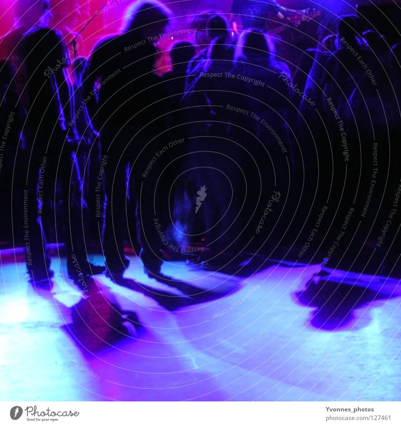 In concert Colour photo Multicoloured Interior shot Copy Space bottom Night Artificial light Light Shadow Silhouette Blur Joy Night life Entertainment Party