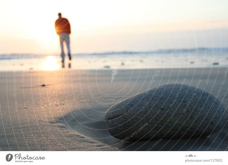 .:: Remained lying ::. Sunset Ocean Beach France Stone Sand Human being Sky