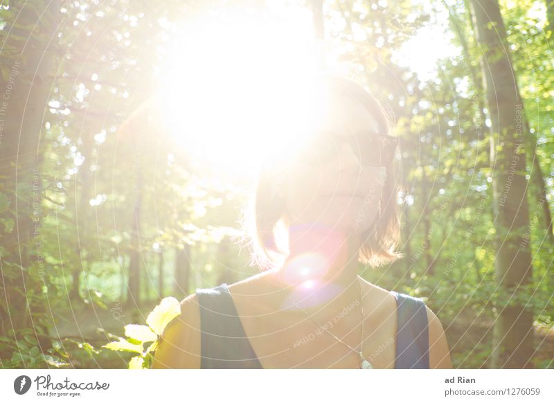 kissed by the sun Hiking Feminine Young woman Youth (Young adults) Head Hair and hairstyles 1 Human being 18 - 30 years Adults Nature Landscape Sun Summer