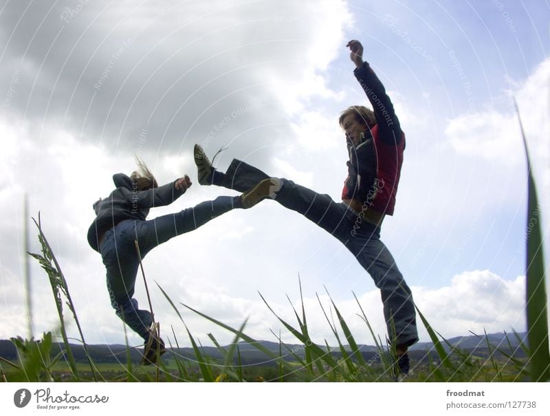 I can throw with sand Flower Meadow Panorama (View) Clouds Ilmenau Dazzle Idyll Youth (Young adults) Heavenly Beautiful Alert High spirits Action Air Frozen