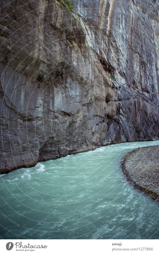 natural Environment Nature Landscape Water Summer Rock River Exceptional Natural Blue Turquoise Aare Switzerland Aare Gorge Canyon Colour photo Exterior shot