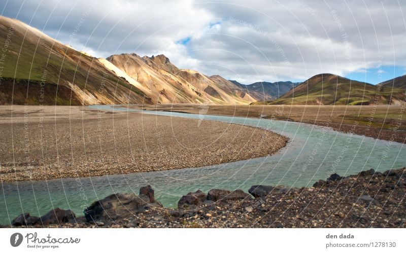 Landmannalaugar Iceland Landscape Elements Earth Sand Water Clouds Summer Hill Rock Mountain River Europe Deserted Exceptional Infinity Wanderlust Loneliness