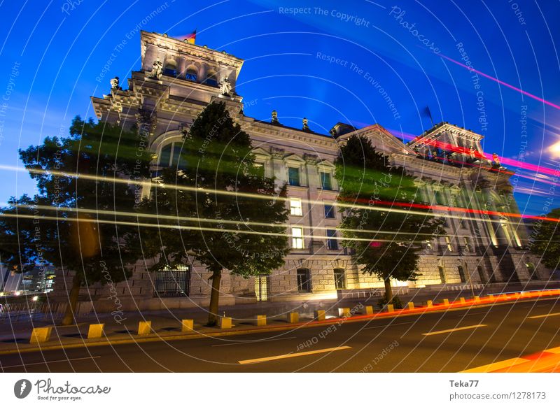 Bundestag V Vacation & Travel Human being Museum Town Capital city Dome Facade Reichstag Esthetic Might Colour photo Exterior shot Deserted Evening Twilight